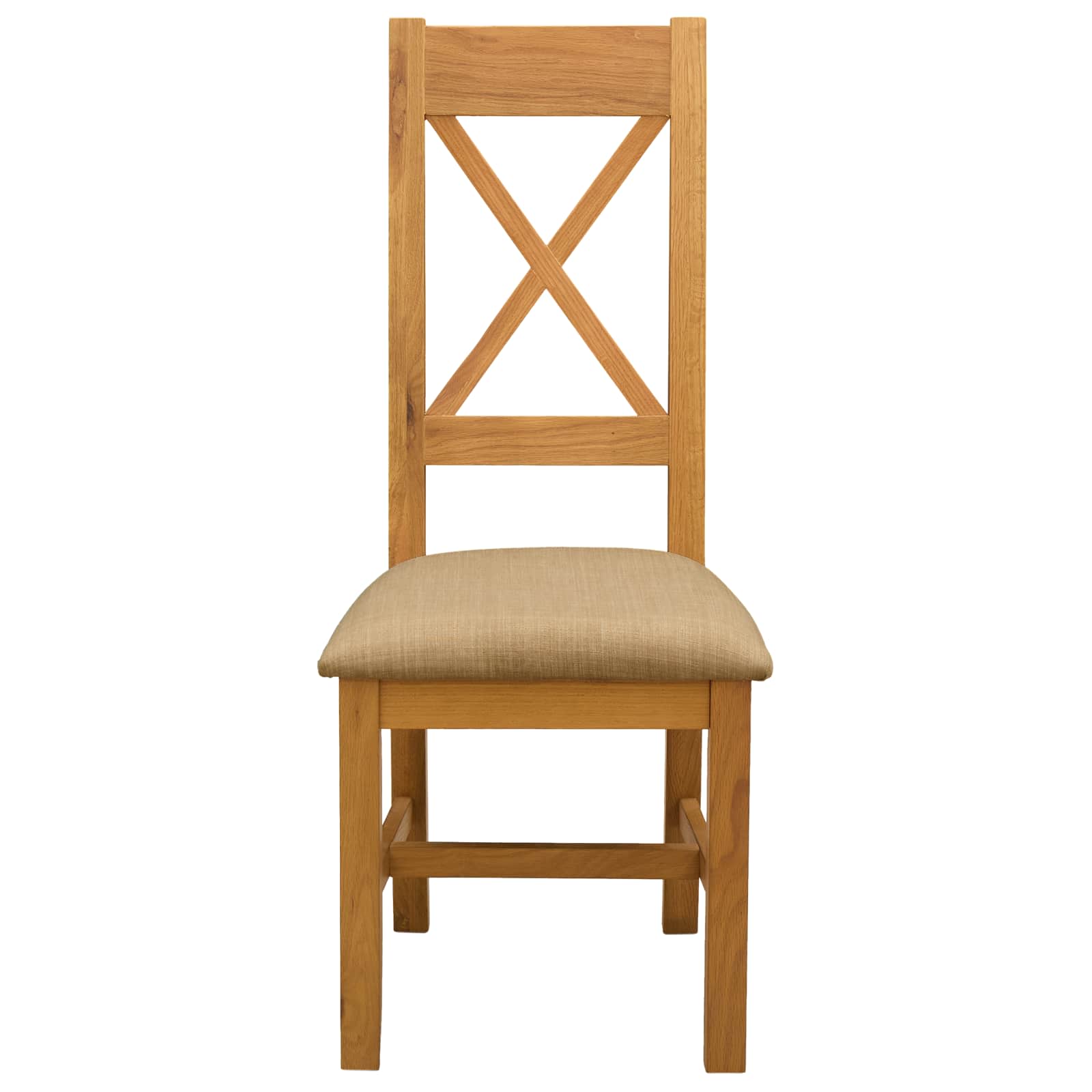vidaXL Krzesło jadalniane 2 pcs Dąb lite Beżowy 45 x 54 x 105 cm