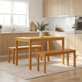 vidaXL Ławka jadalniana 95 x 32 x 45 cm Dąb lite naturalny
