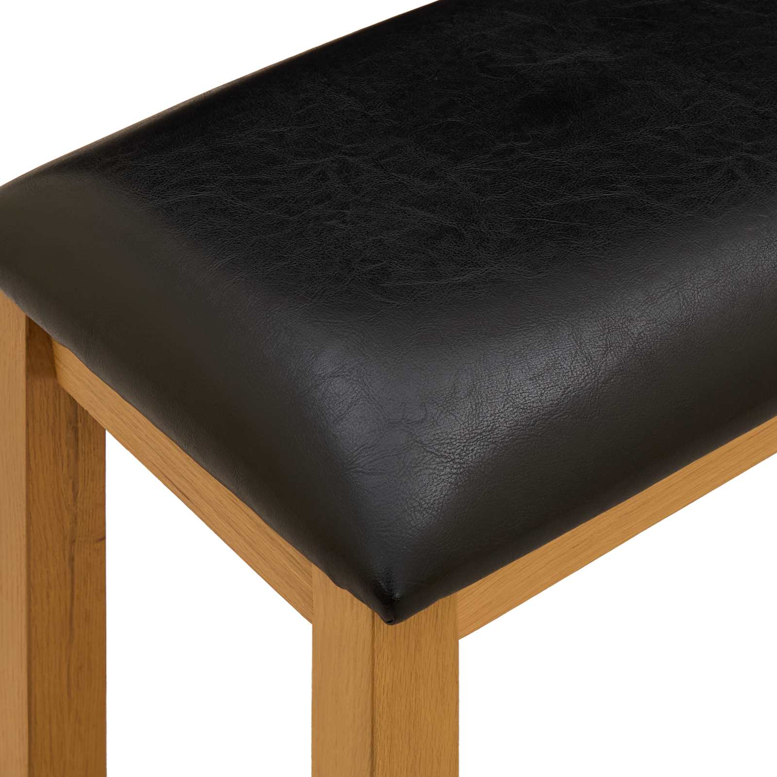 vidaXL Ławka jadalniana 95 x 32 x 45 cm Dąb lite Czarny
