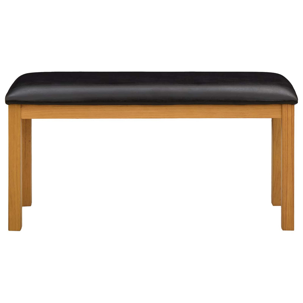 vidaXL Ławka jadalniana 95 x 32 x 45 cm Dąb lite Czarny