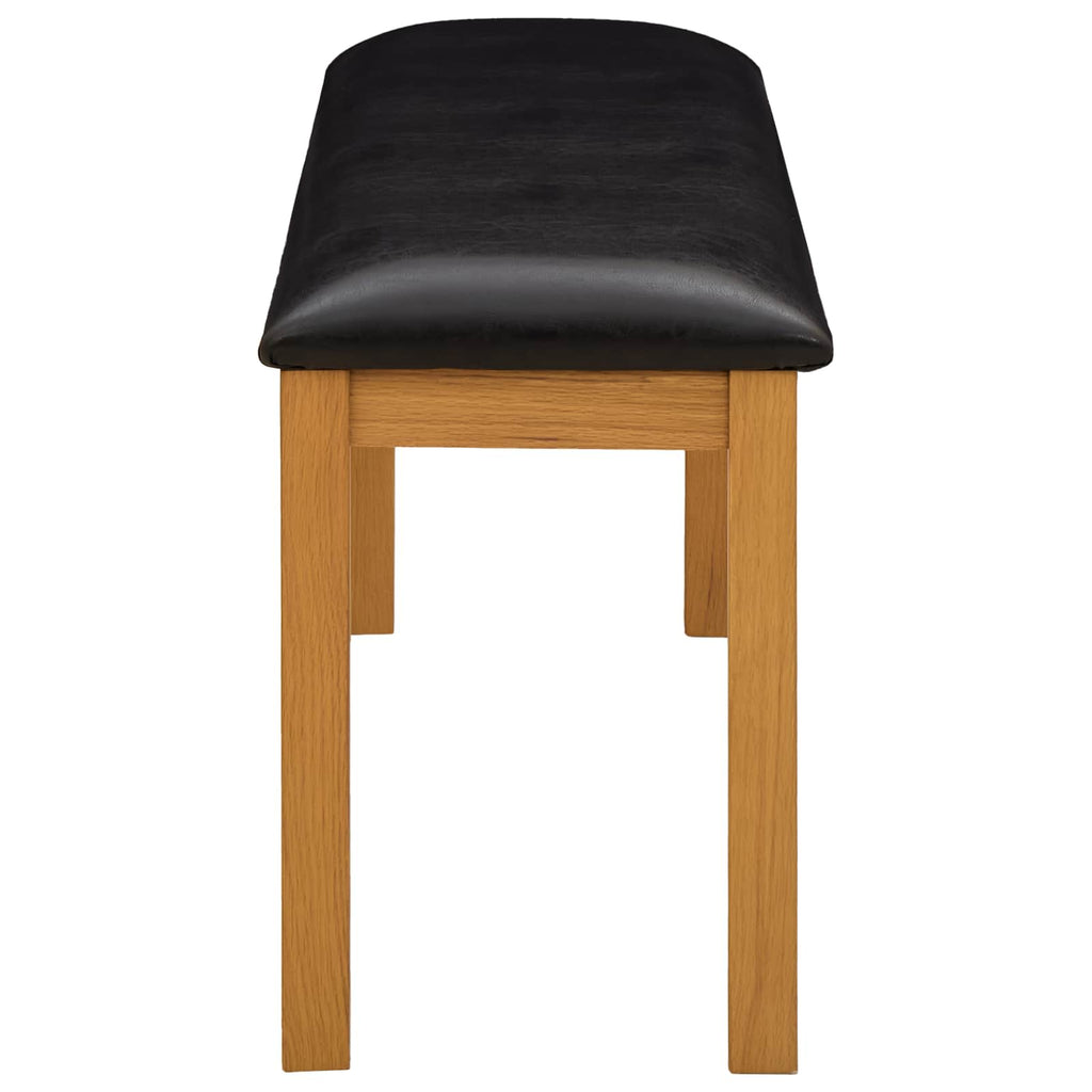 vidaXL Ławka jadalniana 95 x 32 x 45 cm Dąb lite Czarny