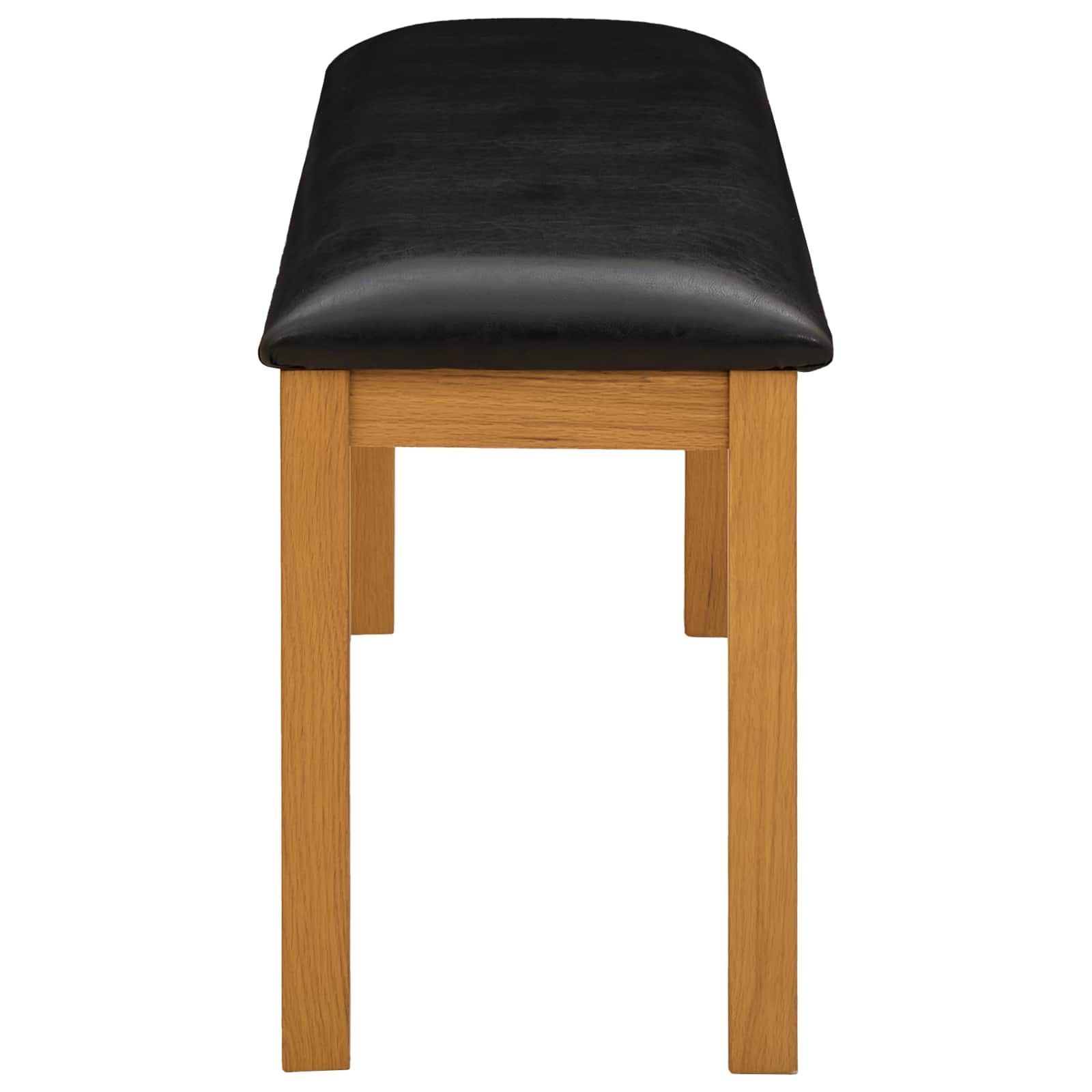 vidaXL Ławka jadalniana 95 x 32 x 45 cm Dąb lite Czarny