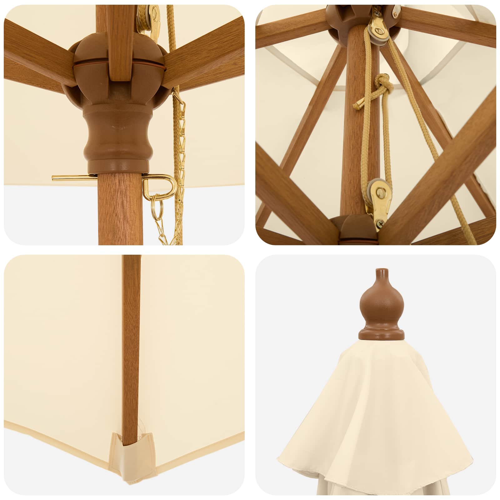 vidaXL Zestaw do jadalni na świeżym powietrzu z parasolem 6 szt.