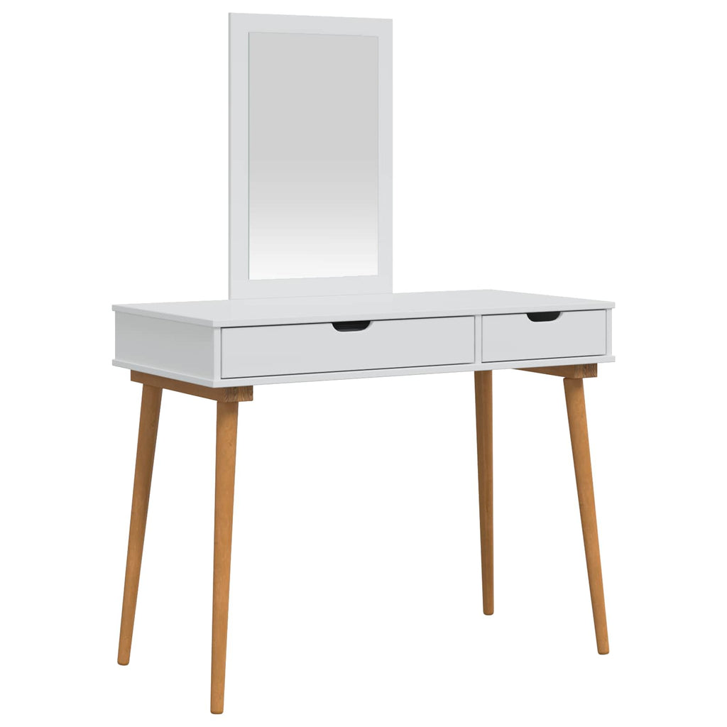 vidaXL Zestaw toaletki FAUSKE 2 pcs Biały 100 x 50 x 143 cm