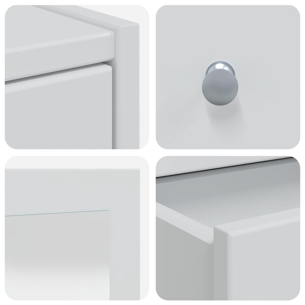 vidaXL Zestaw toaletki FAUSKE 3 pcs Biały 76 x 50 x 143 cm