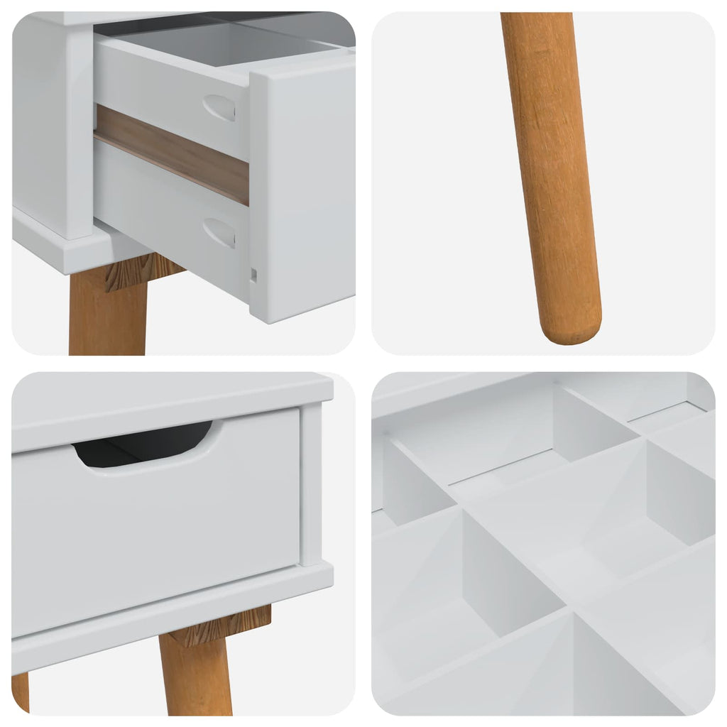 vidaXL Zestaw toaletki FAUSKE 3 pcs Biały 76 x 50 x 143 cm