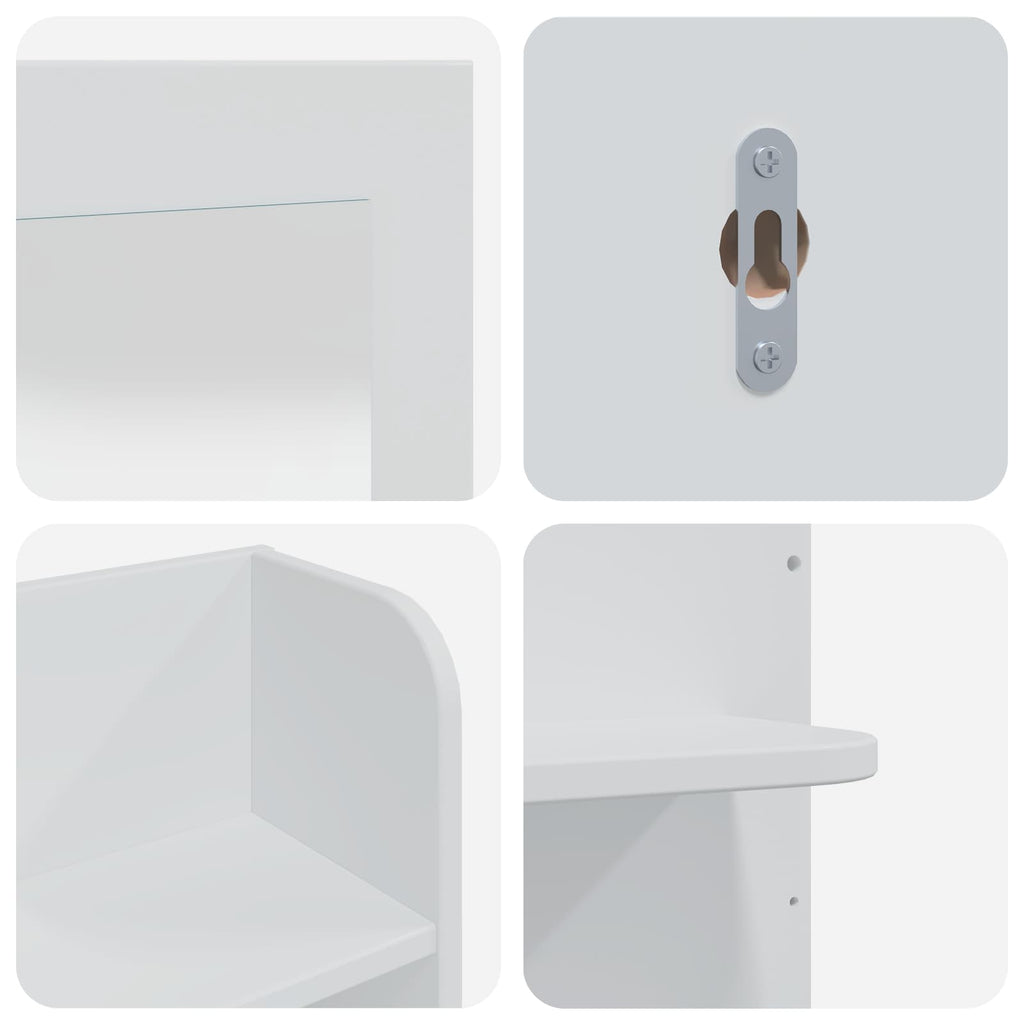 vidaXL Zestaw toaletki FAUSKE 3 pcs Biały 76 x 50 x 143 cm