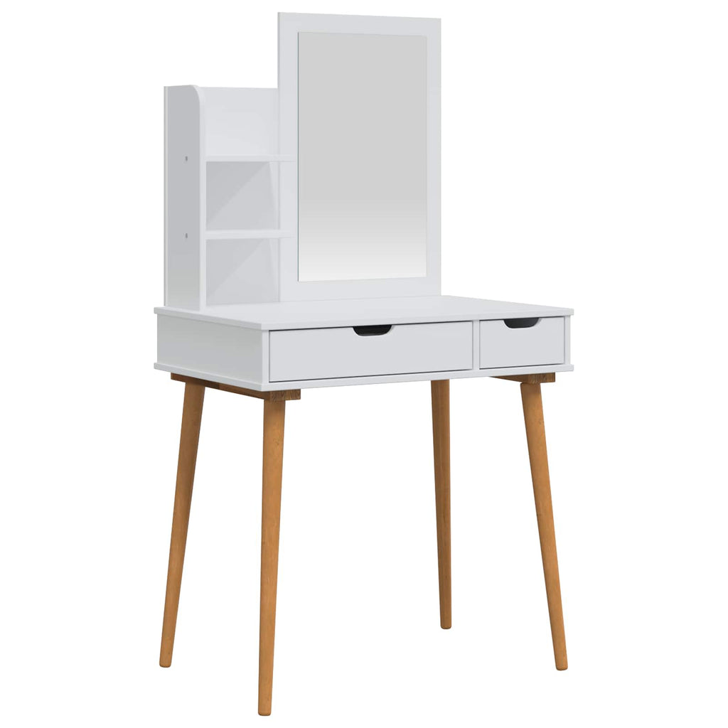 vidaXL Zestaw toaletki FAUSKE 3 pcs Biały 76 x 50 x 143 cm
