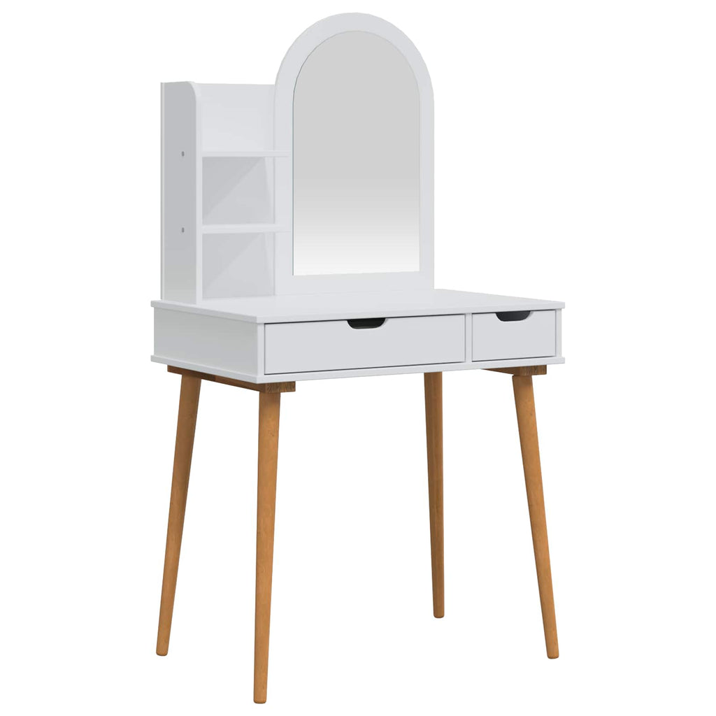 vidaXL Zestaw toaletki FAUSKE 3 pcs Biały 76 x 50 x 143 cm