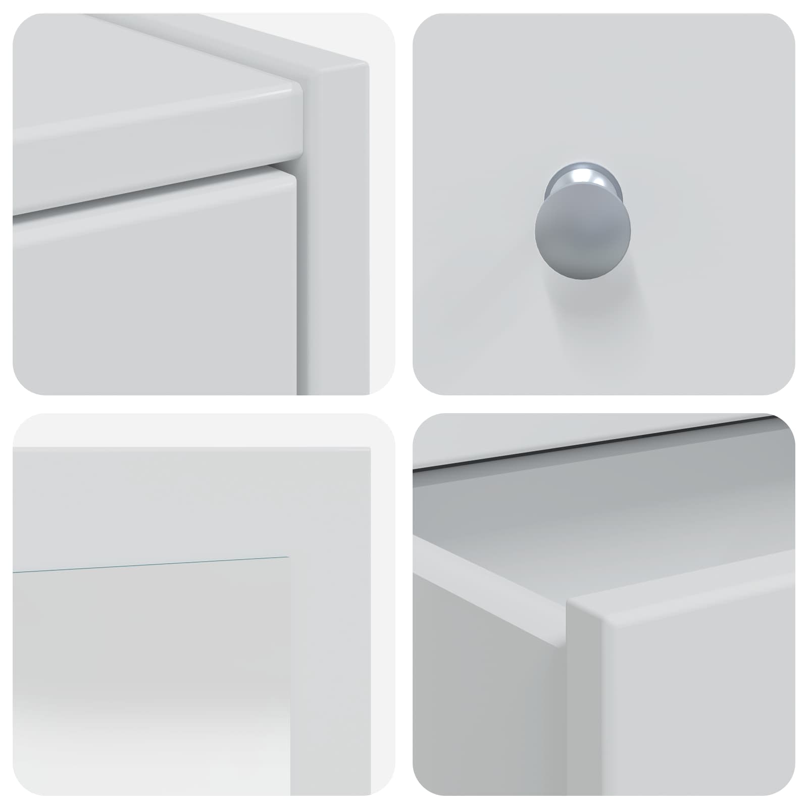 vidaXL Zestaw toaletki FAUSKE 4 pcs Biały 100 x 50 x 143 cm