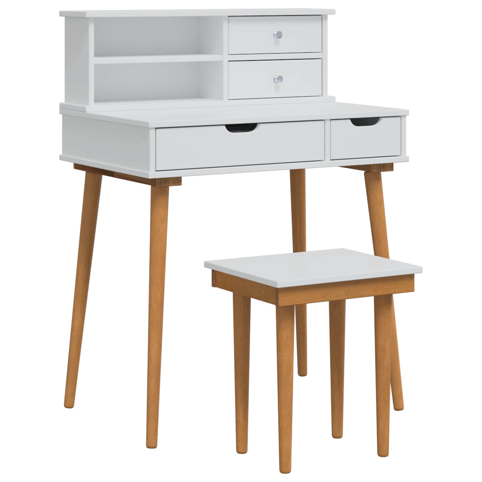 vidaXL Zestaw toaletki FAUSKE 3 pcs Biały 76 x 50 x 103,5 cm