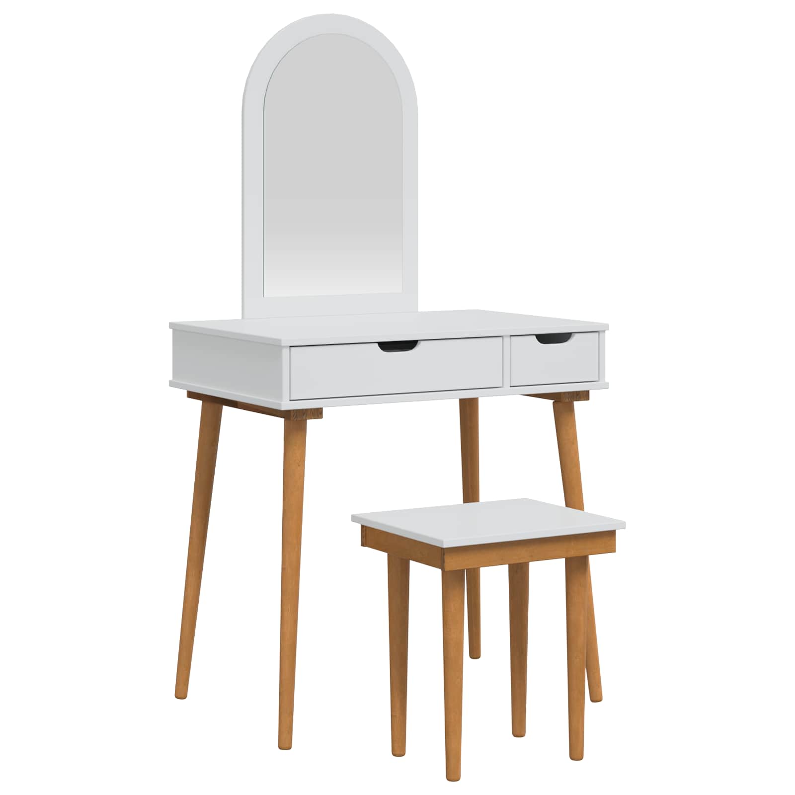 vidaXL Zestaw toaletki FAUSKE 3 pcs Biały 76 x 50 x 143 cm