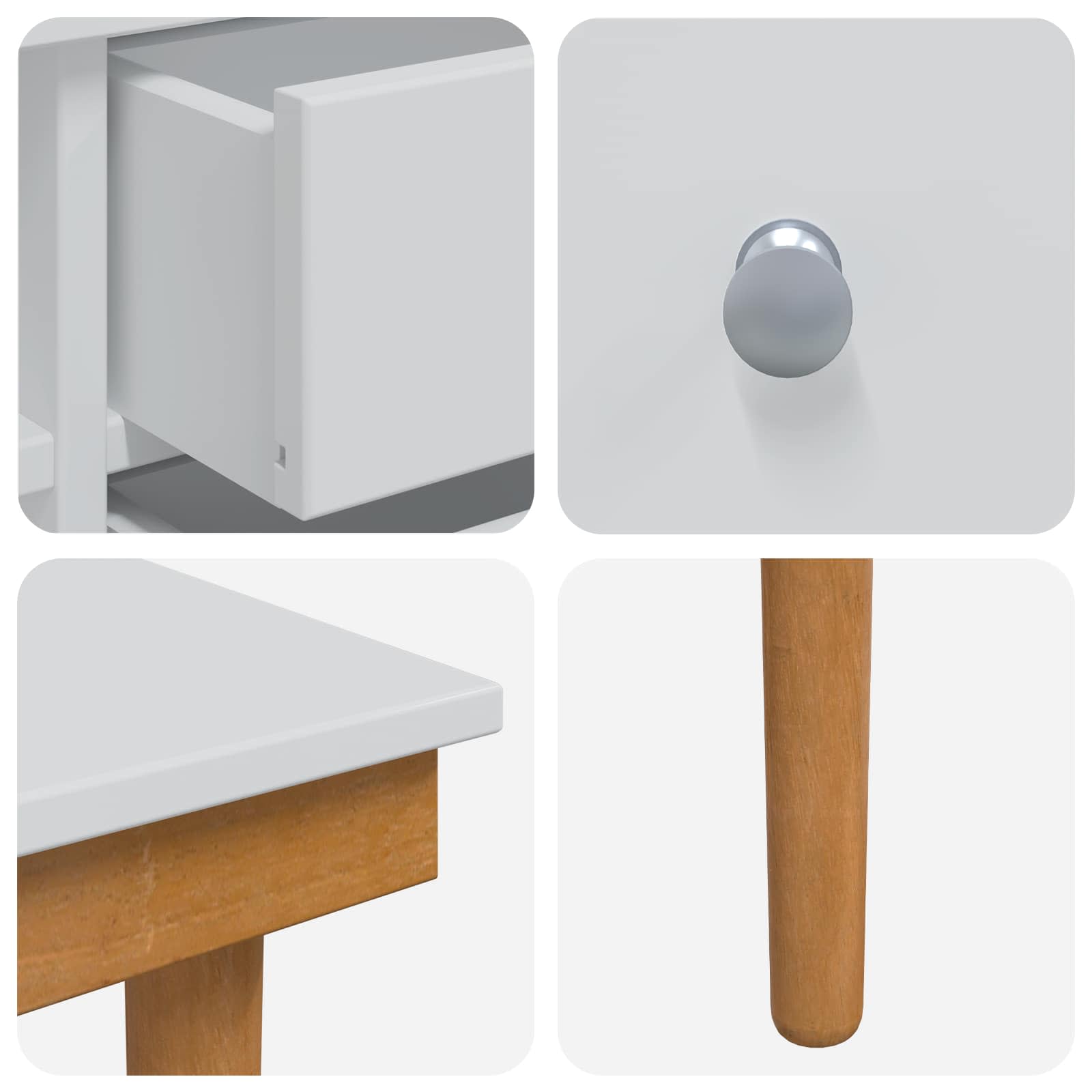 vidaXL Zestaw toaletki FAUSKE 3 pcs Biały 100 x 50 x 103,5 cm