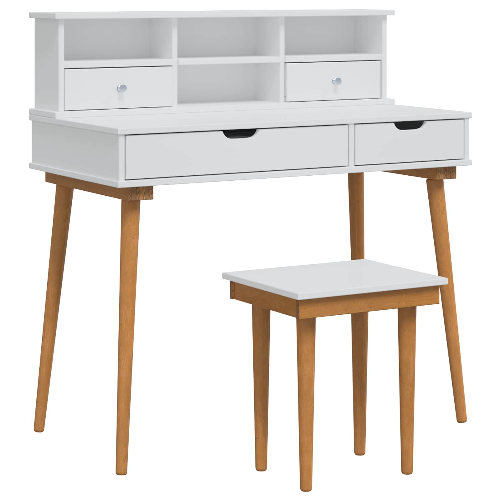 vidaXL Zestaw toaletki FAUSKE 3 pcs Biały 100 x 50 x 103,5 cm