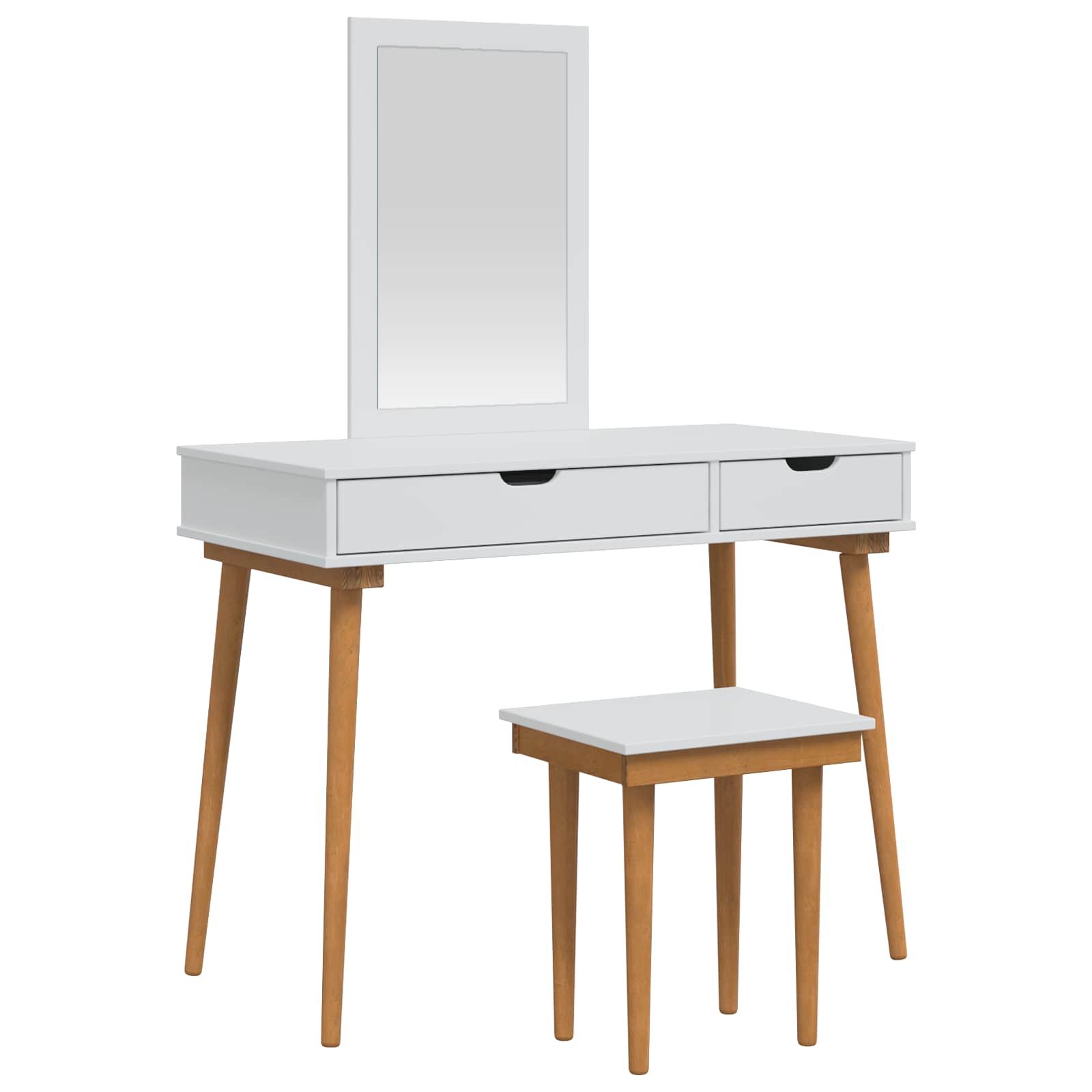 vidaXL Zestaw toaletki FAUSKE 3 pcs Biały 100 x 50 x 143 cm