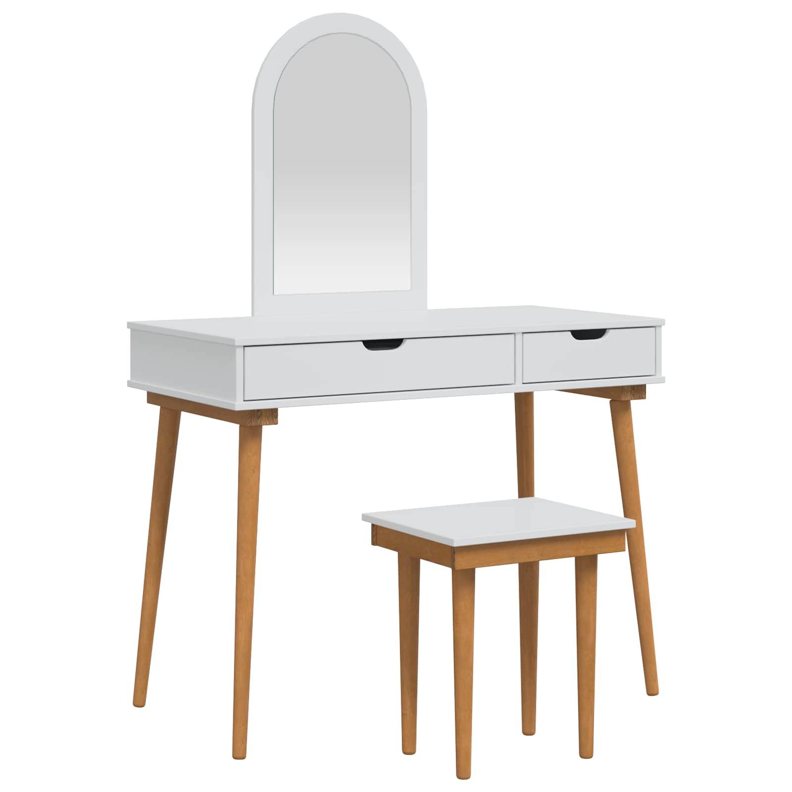 vidaXL Zestaw toaletki FAUSKE 3 pcs Biały 100 x 50 x 143 cm