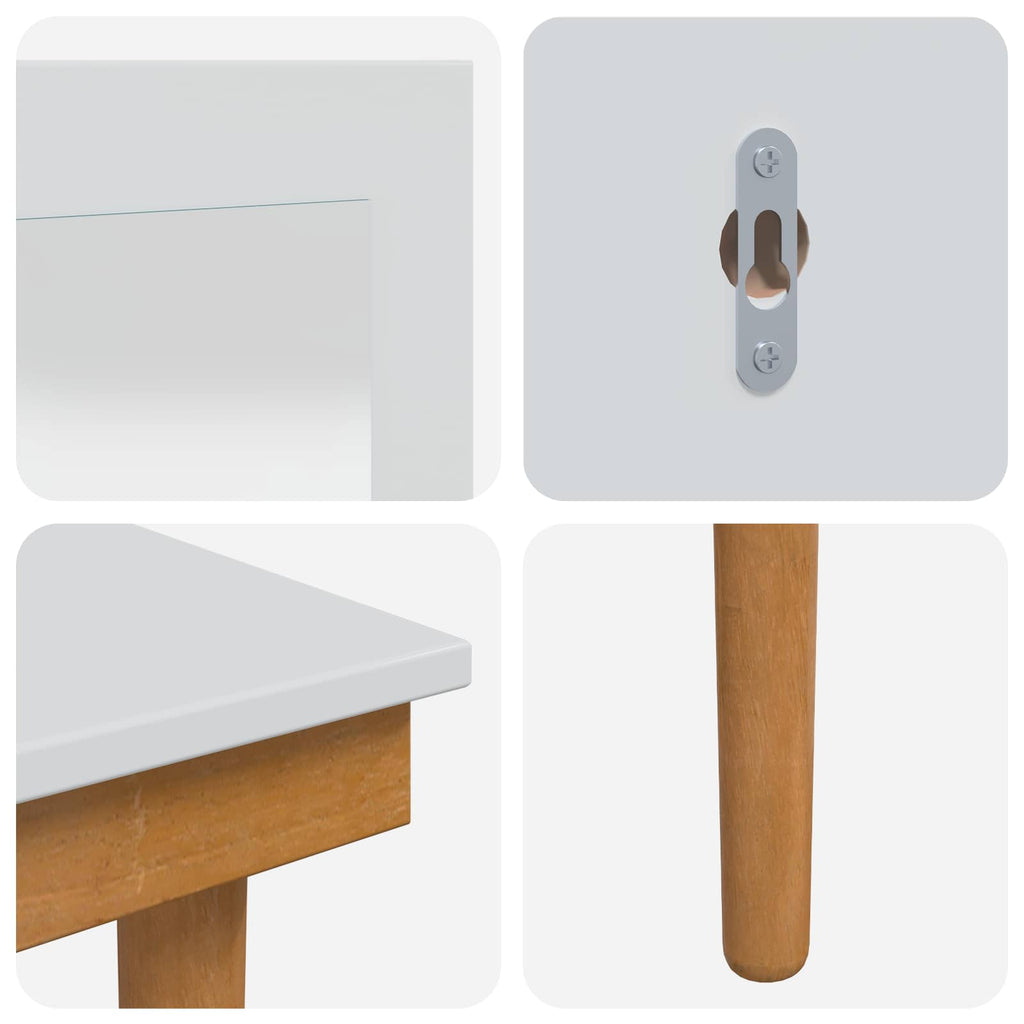 vidaXL Zestaw toaletki FAUSKE 4 pcs Biały 76 x 50 x 143 cm