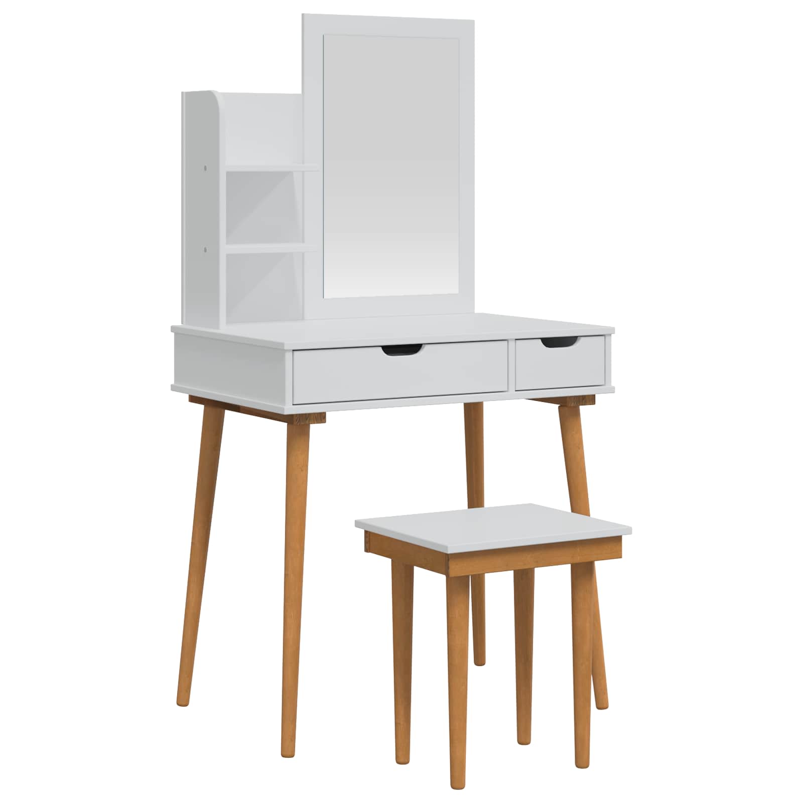 vidaXL Zestaw toaletki FAUSKE 4 pcs Biały 76 x 50 x 143 cm