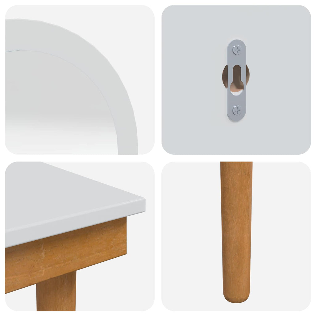 vidaXL Zestaw toaletki FAUSKE 5 pcs Biały 100 x 50 x 143 cm