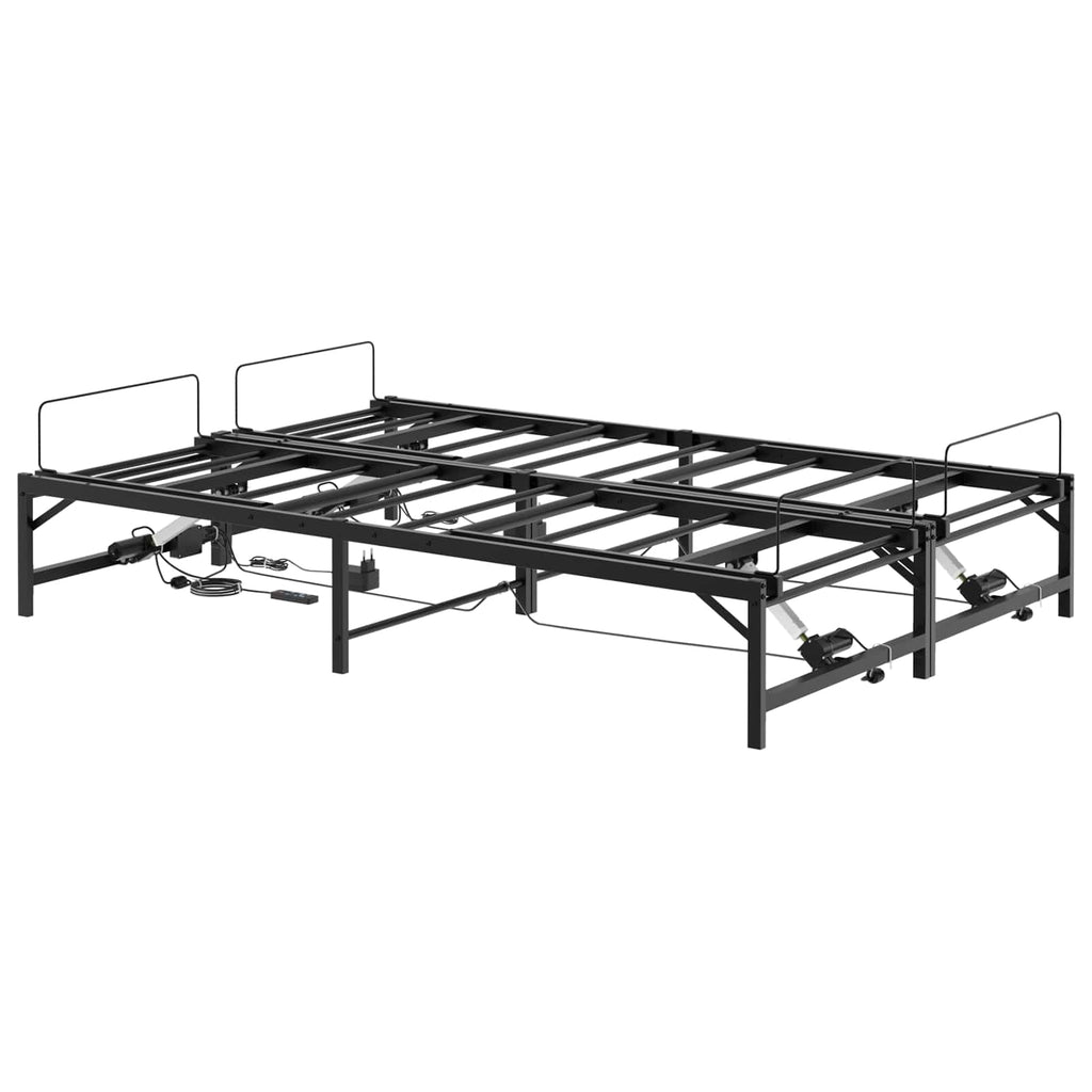 vidaXL Elektro Regulowany Stelaż Łóżka Czarny 137 x 190 cm Stal