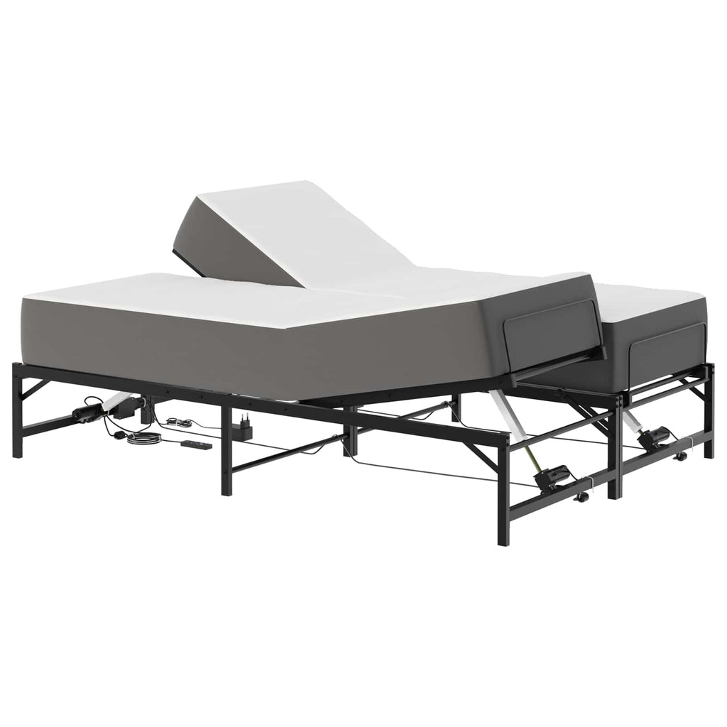 vidaXL Elektro Regulowany Stelaż Łóżka Czarny 137 x 190 cm Stal