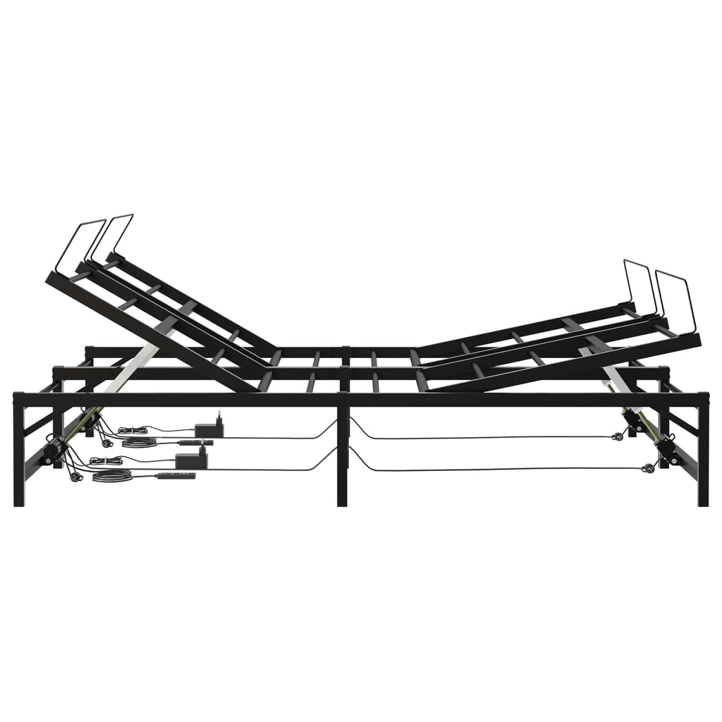 vidaXL Elektro Regulowany Stelaż Łóżka Czarny 140 x 200 cm Stal