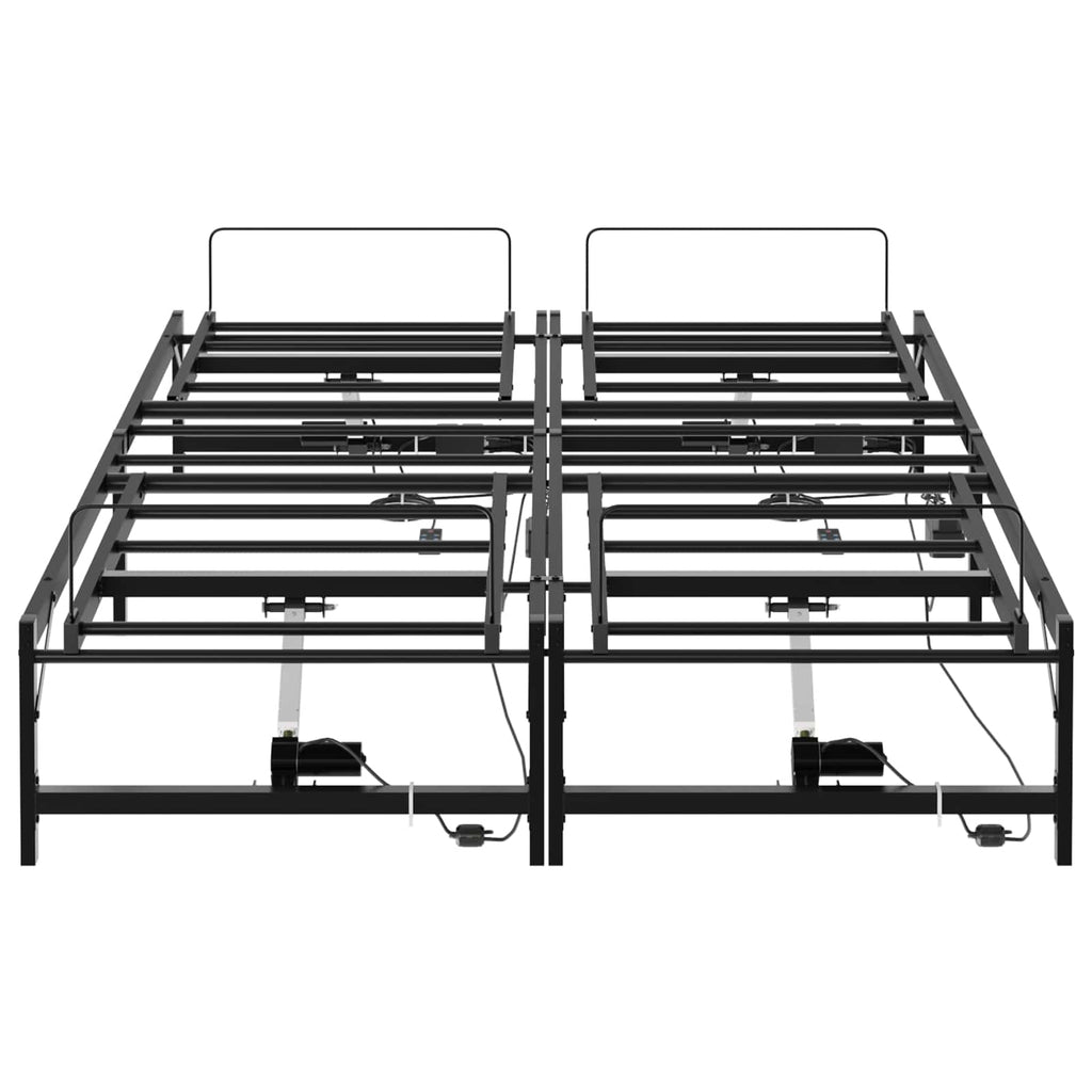 vidaXL Elektro Regulowany Stelaż Łóżka Czarny 150 x 200 cm Stal