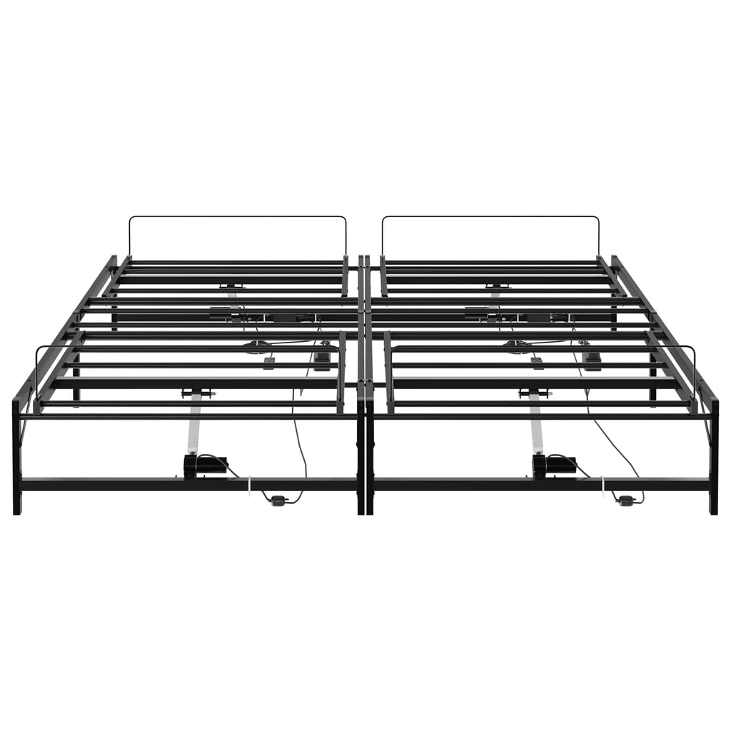 vidaXL Elektro Regulowany Stelaż Łóżka Czarny 160 x 200 cm Stal
