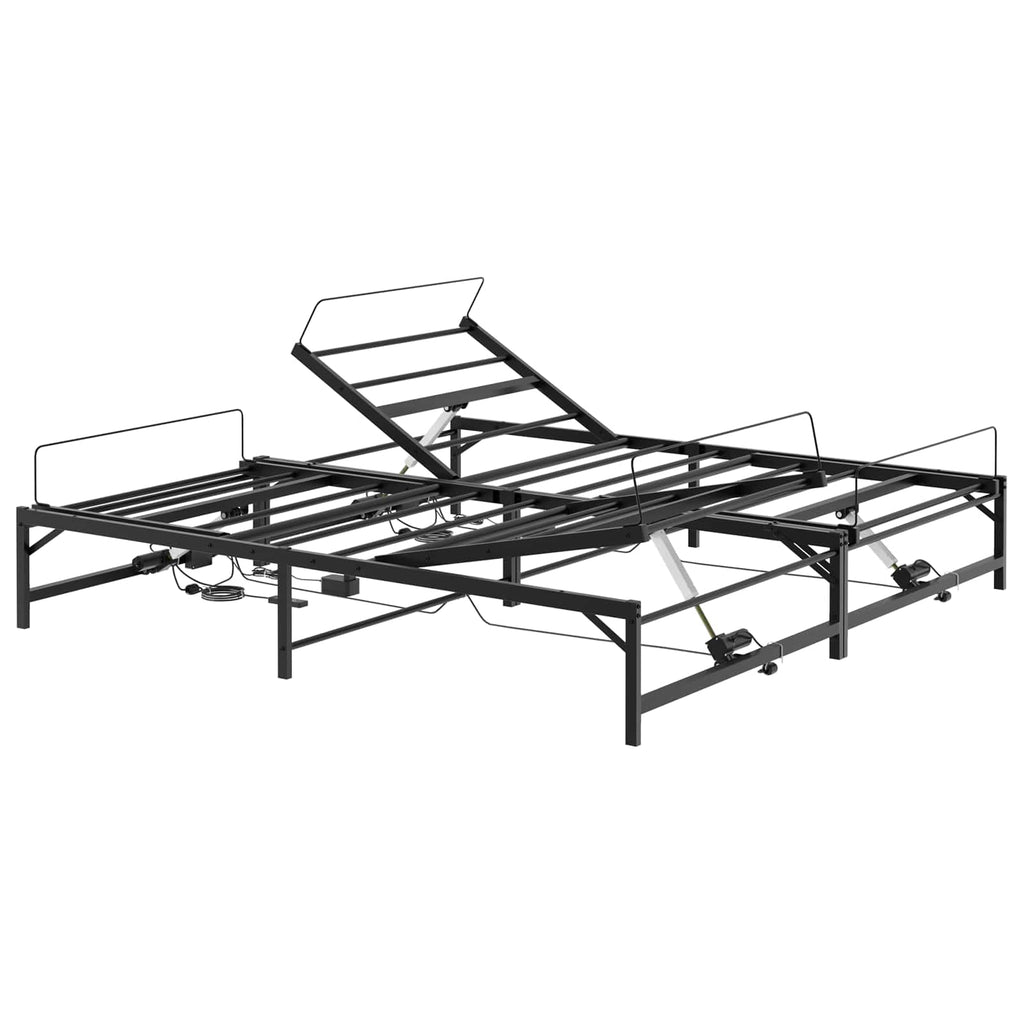 vidaXL Elektro Regulowany Stelaż Łóżka Czarny 200 x 200 cm Stal