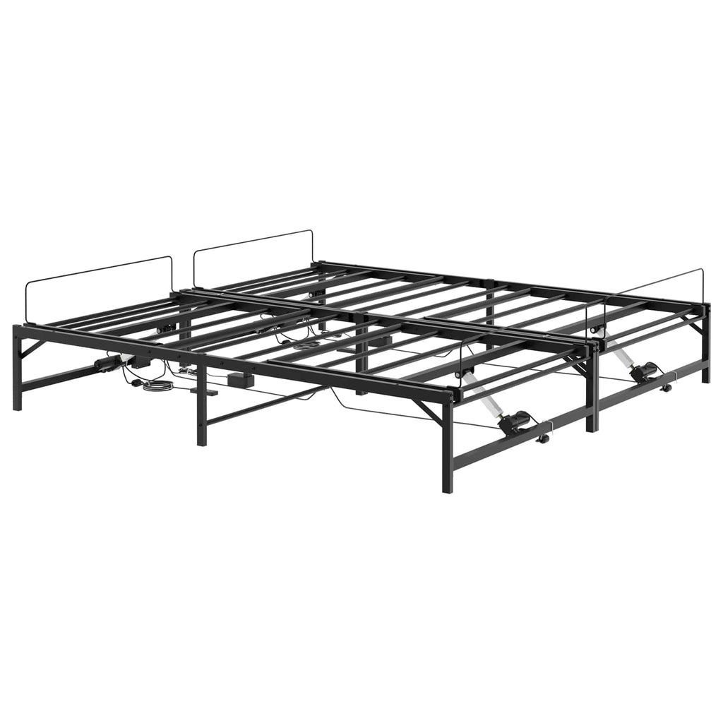 vidaXL Elektro Regulowany Stelaż Łóżka Czarny 200 x 200 cm Stal