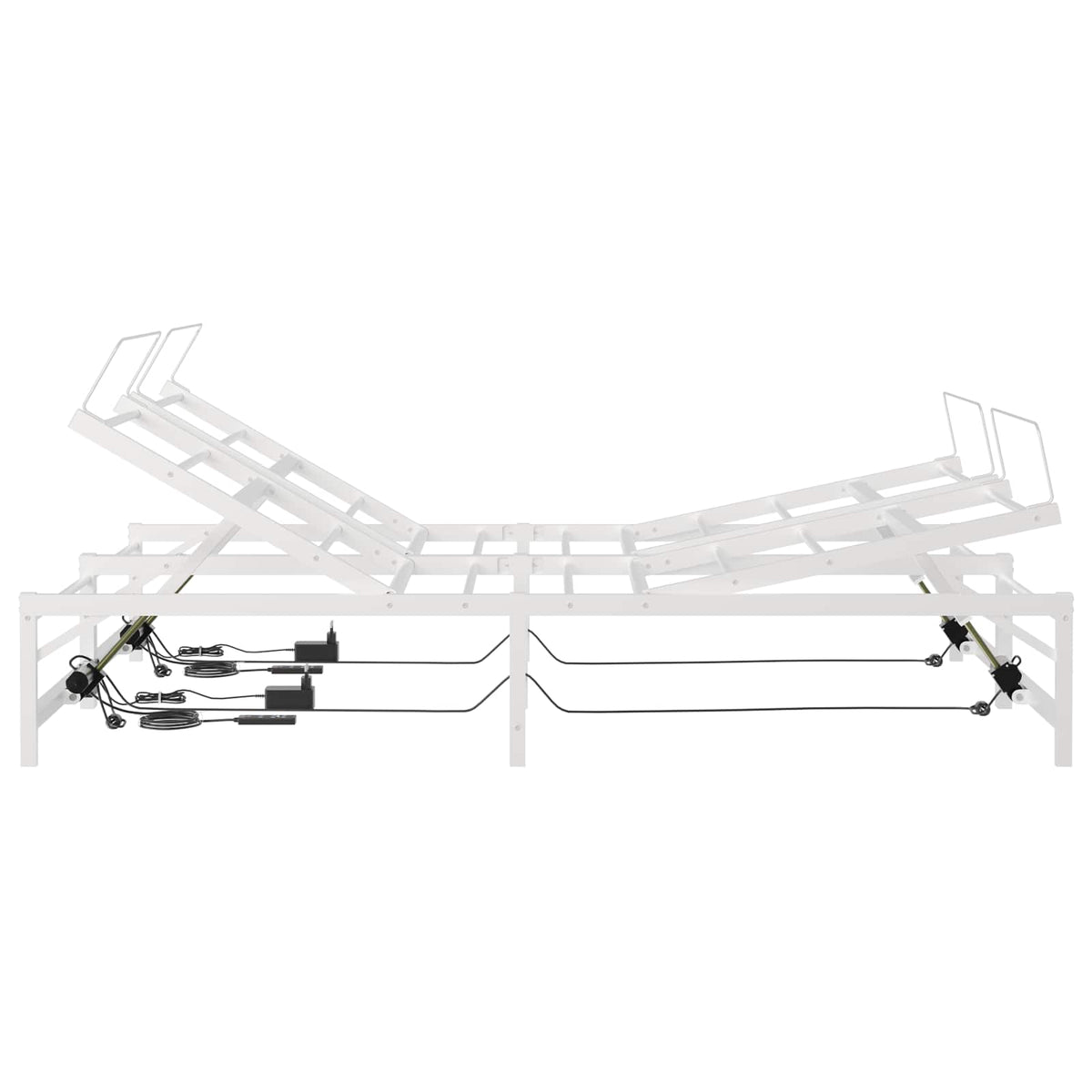 vidaXL Elektro Regulowany Stelaż Łóżka Biały 120 x 190 cm Stal