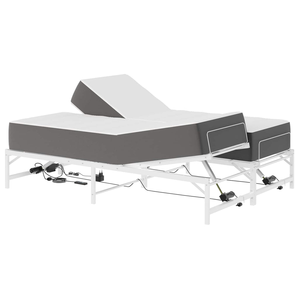 vidaXL Elektro Regulowany Stelaż Łóżka Biały 120 x 200 cm Stal