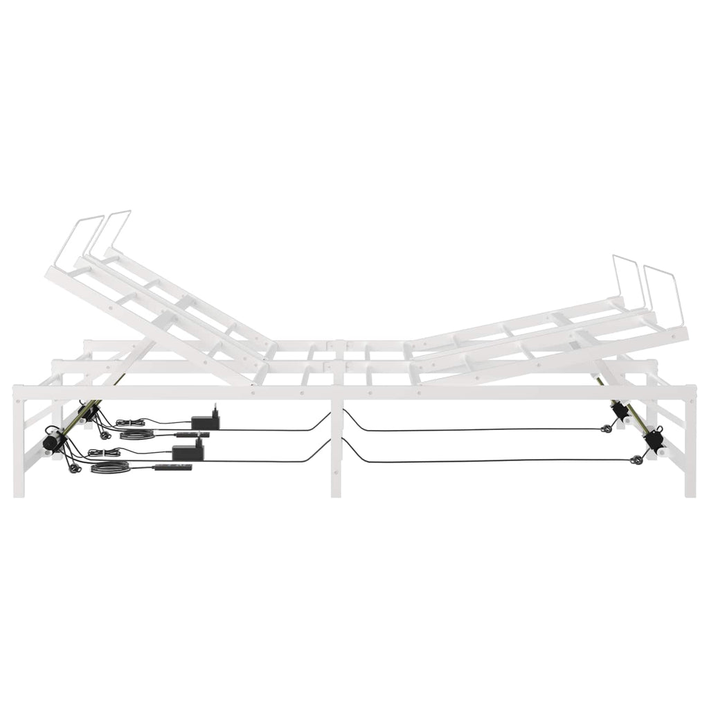 vidaXL Elektro Regulowany Stelaż Łóżka Biały 120 x 200 cm Stal