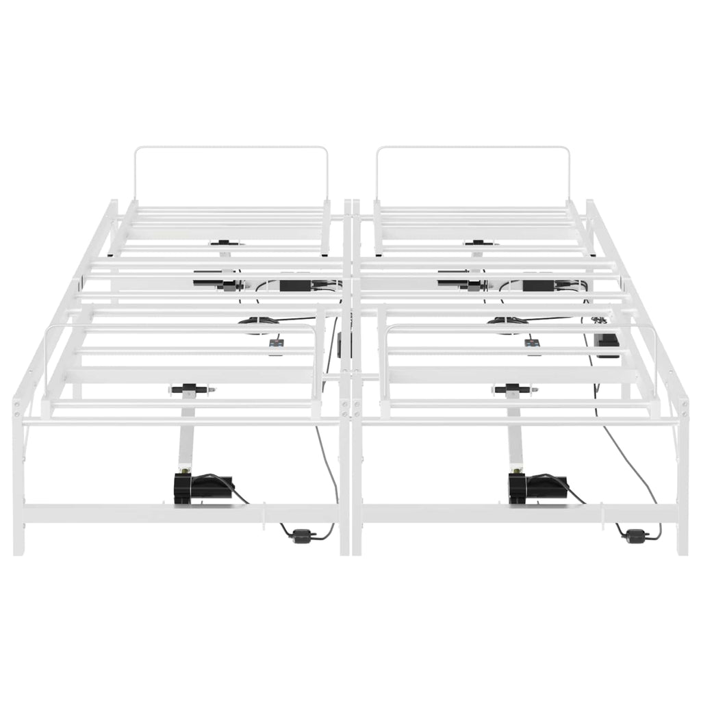 vidaXL Elektro Regulowany Stelaż Łóżka Biały 140 x 190 cm Stal
