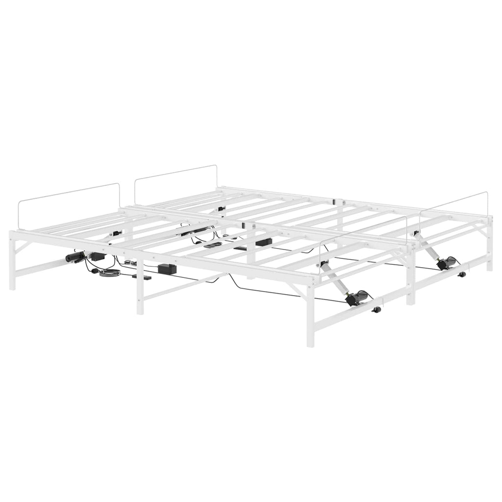 vidaXL Elektro Regulowany Stelaż Łóżka Biały 160 x 200 cm Stal