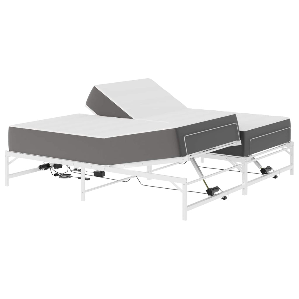 vidaXL Elektro Regulowany Stelaż Łóżka Biały 160 x 200 cm Stal