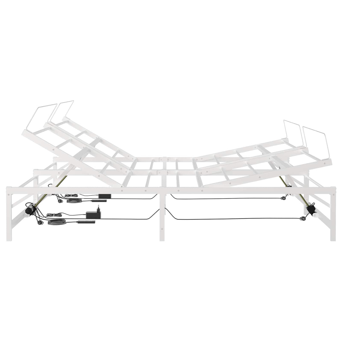 vidaXL Elektro Regulowany Stelaż Łóżka Biały 160 x 200 cm Stal