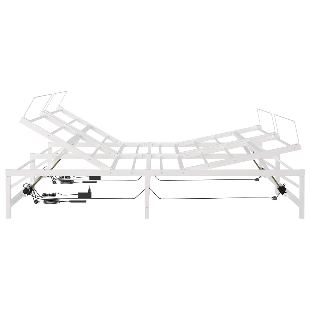 vidaXL Elektro Regulowany Stelaż Łóżka Biały 180 x 200 cm Stal