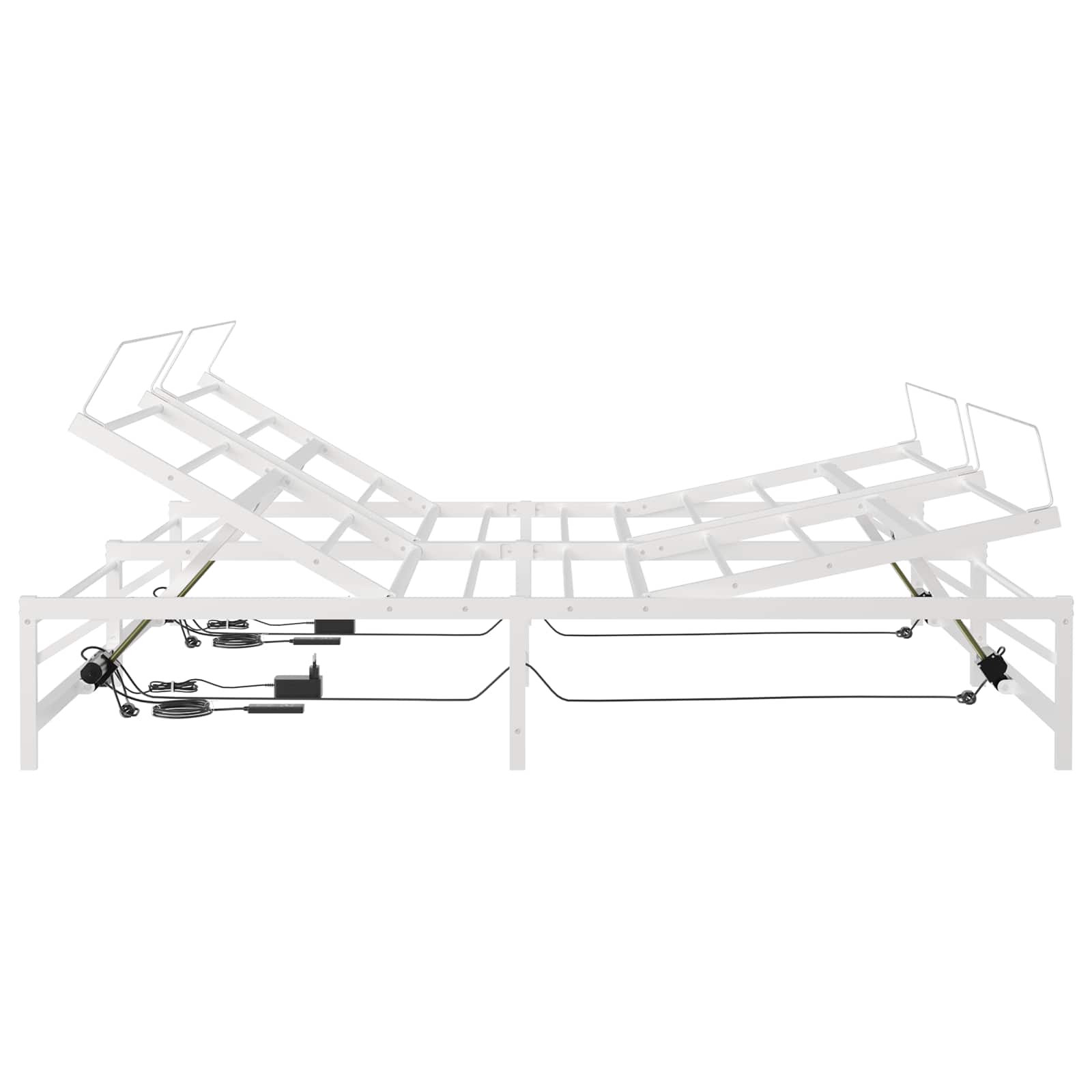 vidaXL Elektro Regulowany Stelaż Łóżka Biały 180 x 200 cm Stal