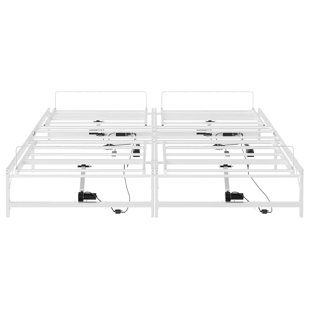 vidaXL Elektro Regulowany Stelaż Łóżka Biały 200 x 200 cm Stal