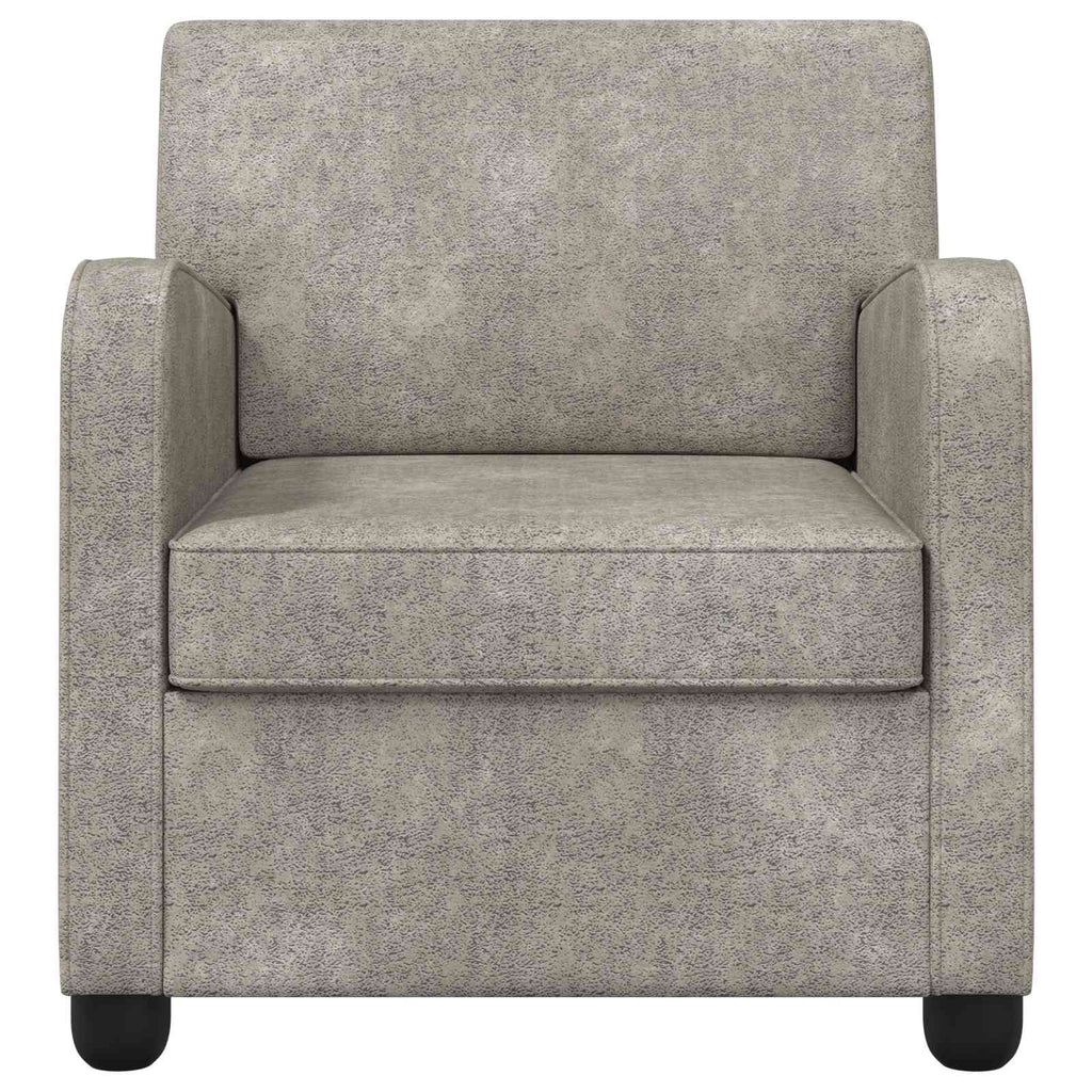 vidaXL Fotel jasnoszary Skóra zamszowa
