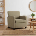 vidaXL Fotel Khaki Welur