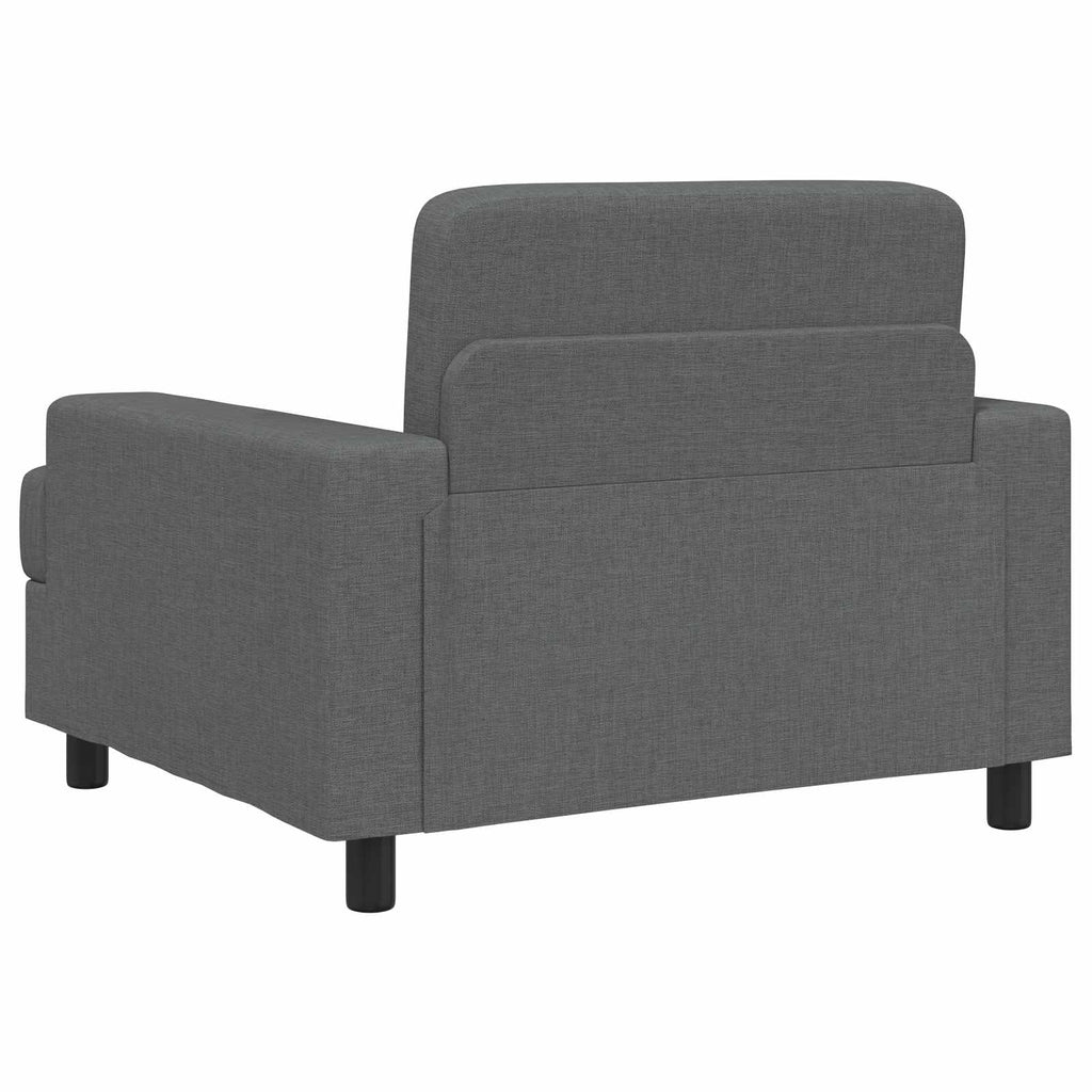 vidaXL Fotel ciemnoszary tkanina