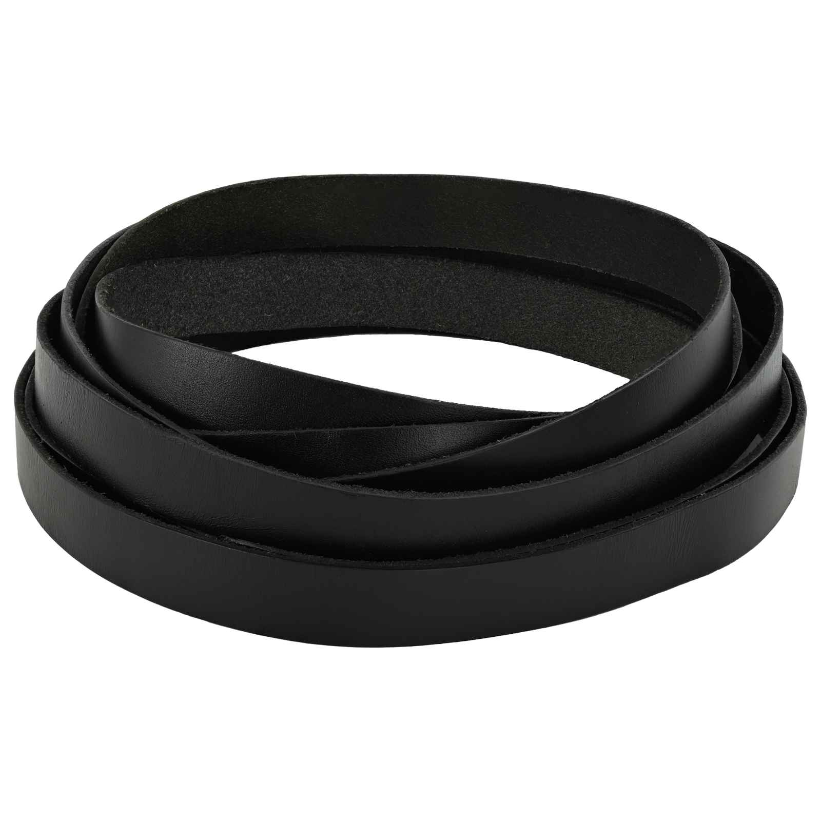 vidaXL Skórzany pasek Czarny 200 x 1,5 cm Skóra