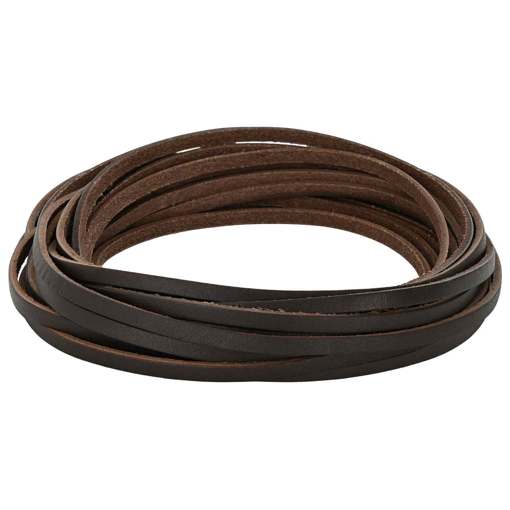 vidaXL Skórzany pasek Ciemny brąz 200 x 0,3 cm Skóra