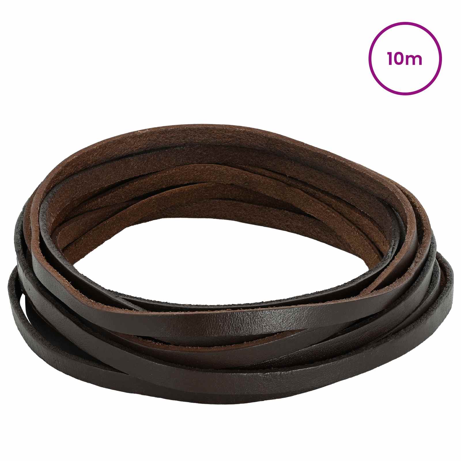 vidaXL Skórzany pasek Ciemny brąz 1000 x 0,6 cm Skóra