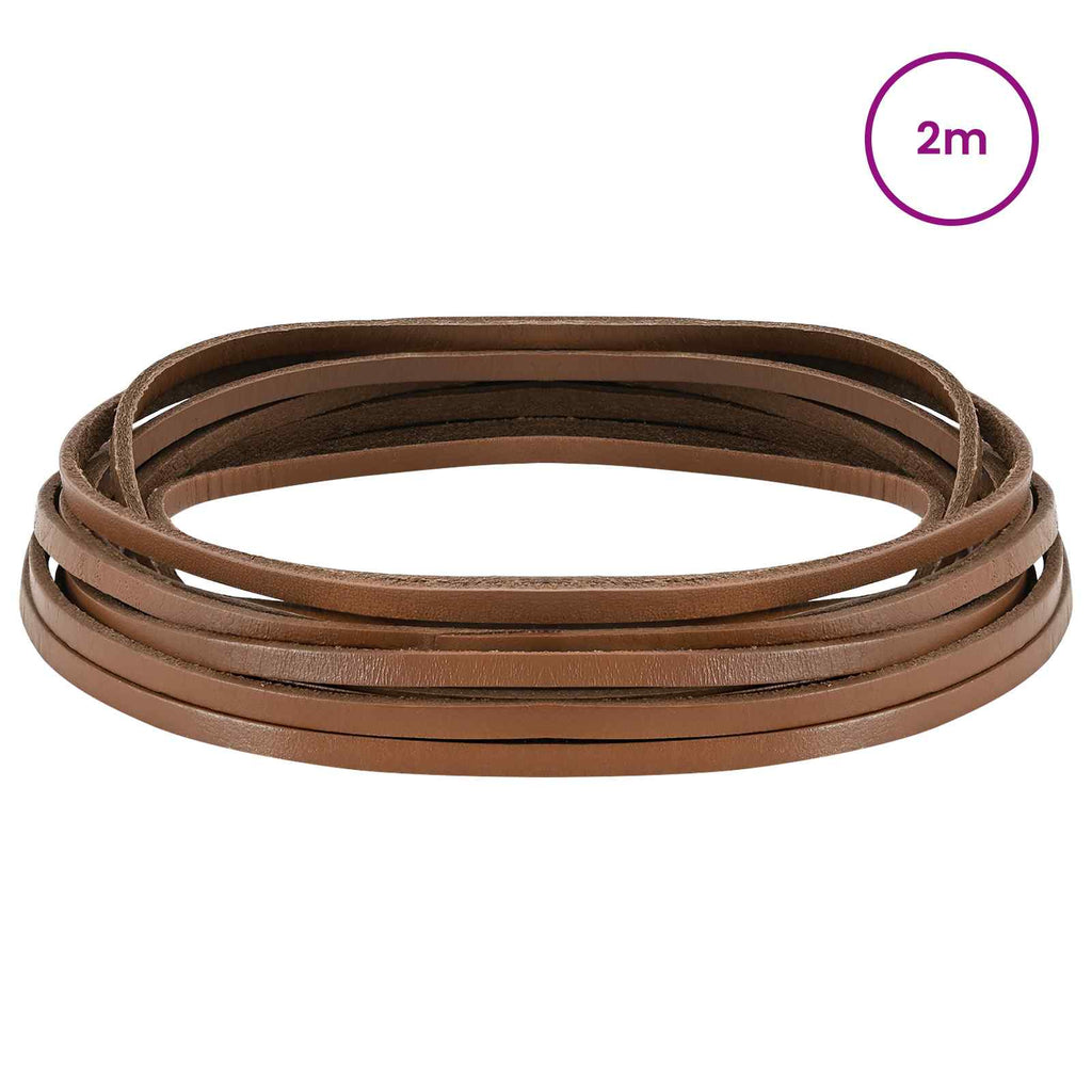 vidaXL Skórzany pasek brązowy 200 x 0,4 cm Skóra