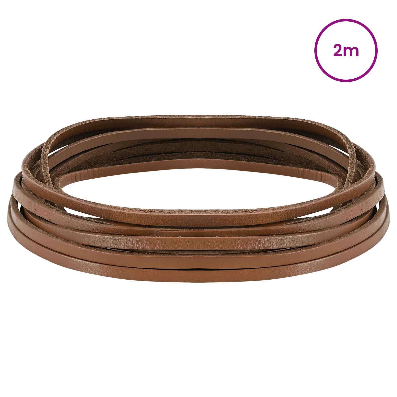 vidaXL Skórzany pasek brązowy 200 x 0,4 cm Skóra