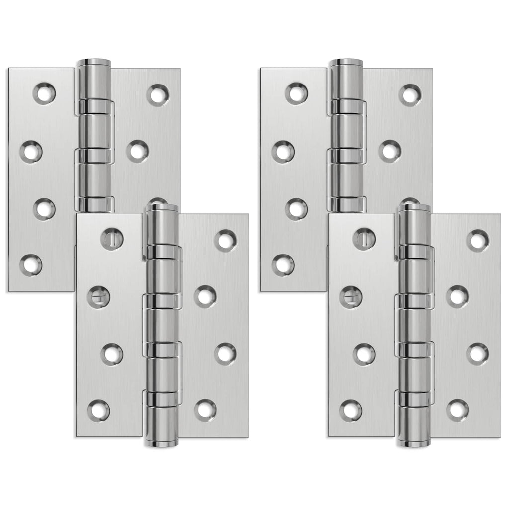 vidaXL Zawias 4 szt. 100 x 78 x 13 mm srebrny Stal