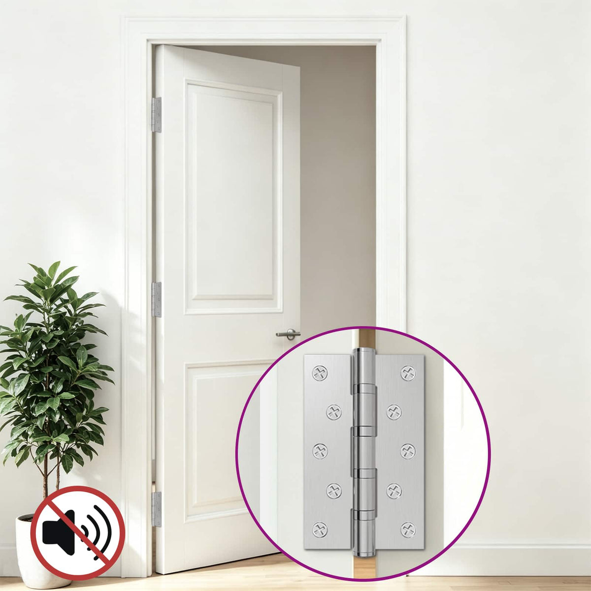 vidaXL Zawias 4 szt. 125 x 75 x 13 mm srebrny Stal